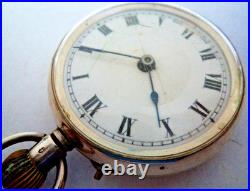 Antique Edwardian 1919 Swiss Lever, Rare Early Crown Silver Pocket Watch