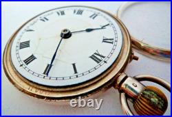 Antique Edwardian 1919 Swiss Lever, Rare Early Crown Silver Pocket Watch