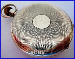 Antique Edwardian 1919 Swiss Lever, Rare Early Crown Silver Pocket Watch