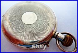 Antique Edwardian 1919 Swiss Lever, Rare Early Crown Silver Pocket Watch