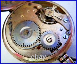 Antique Edwardian 1919 Swiss Lever, Rare Early Crown Silver Pocket Watch