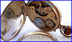 Antique Edwardian 1919 Swiss Lever, Rare Early Crown Silver Pocket Watch