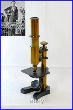 Antique Ernst Leitz Stand V Microscope 1873 Early Rare Wetzlar SN1557 Original