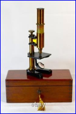 Antique Ernst Leitz Stand V Microscope 1873 Early Rare Wetzlar SN1557 Original