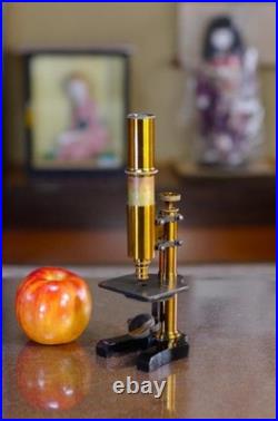 Antique Ernst Leitz Stand V Microscope 1873 Early Rare Wetzlar SN1557 Original