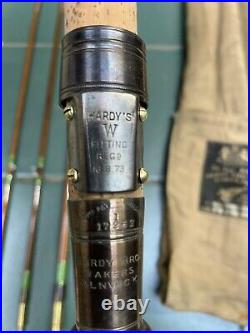 Antique Fly Fishing Rod Early Hardy 1892 Rare Greenheart/Hickory 3 Pc No 17252