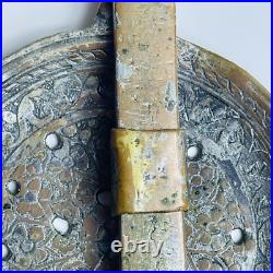 Antique Folding Strainer Spoon Heavy Wrought Cooper Early Safavid Dynasty Rare