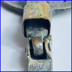 Antique Folding Strainer Spoon Heavy Wrought Cooper Early Safavid Dynasty Rare