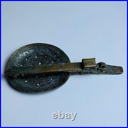 Antique Folding Strainer Spoon Heavy Wrought Cooper Early Safavid Dynasty Rare