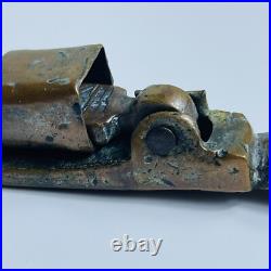 Antique Folding Strainer Spoon Heavy Wrought Cooper Early Safavid Dynasty Rare