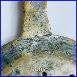 Antique Folding Strainer Spoon Heavy Wrought Cooper Early Safavid Dynasty Rare