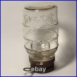 Antique Folgers Coffee Embossed Glass Dispenser Early Rare