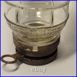 Antique Folgers Coffee Embossed Glass Dispenser Early Rare