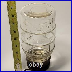 Antique Folgers Coffee Embossed Glass Dispenser Early Rare