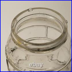 Antique Folgers Coffee Embossed Glass Dispenser Early Rare