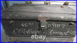 Antique French 1st World War Lt. Colonel Jouinot luggage trunks very rare