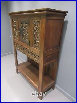Antique French Oak Sideboard Early Victorian Rare Design House Keepers Cupboard