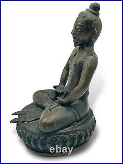 Antique GANDHARA BUDDHA Statute 6.5 Bronze Siddhartha Early Enlightenment Rare