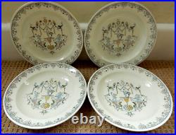 Antique GEO ROUARD FRANCE Bowls x 4 ALCORA Pictorial Early Rare 1909-29 Signed