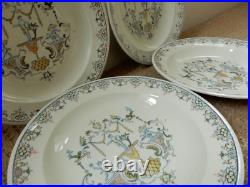 Antique GEO ROUARD FRANCE Bowls x 4 ALCORA Pictorial Early Rare 1909-29 Signed