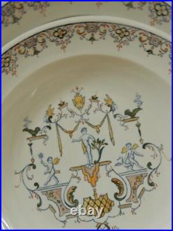 Antique GEO ROUARD FRANCE Bowls x 4 ALCORA Pictorial Early Rare 1909-29 Signed