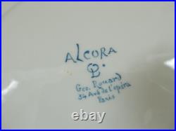 Antique GEO ROUARD FRANCE Bowls x 4 ALCORA Pictorial Early Rare 1909-29 Signed