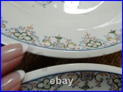 Antique GEO ROUARD FRANCE Bowls x 4 ALCORA Pictorial Early Rare 1909-29 Signed