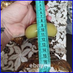 Antique Galalith Candle Holders Art Deco 1920s Rare Early Pre-Bakelite Pair