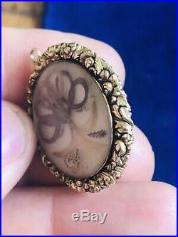 Antique Georgian 15 Ct Gold Cased Mourning Locket Rare Collectable Early 1800s