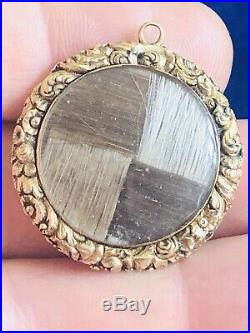 Antique Georgian 15 Ct Gold Cased Mourning Locket Rare Collectable Early 1800s