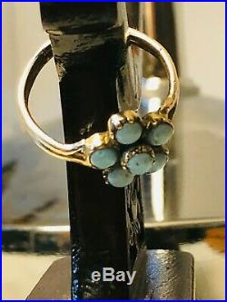 Antique Georgian Gold 9ct Cluster Ring Early 1800s Rare Collectable