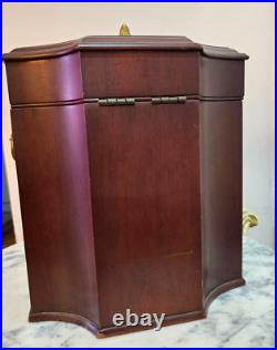 Antique Georgian Late 1950s Early 1900s Wooden Box Serpentine Mahogany RARE