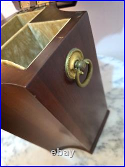 Antique Georgian Late 1950s Early 1900s Wooden Box Serpentine Mahogany RARE