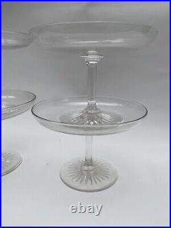 Antique Glass Tazzas Rare Set Of 4 Early Victorian Or Late Georgian Hand Blown Antique Glass Tazzas Rare Set Of 4 Early Victorian Or Late Georgian Hand Blown