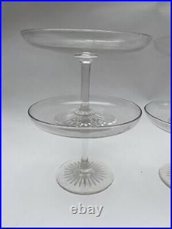 Antique Glass Tazzas Rare Set Of 4 Early Victorian Or Late Georgian Hand Blown Antique Glass Tazzas Rare Set Of 4 Early Victorian Or Late Georgian Hand Blown