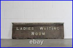 Antique Great Western Railway Ladies Waiting Room Sign Early 1900s Rare
