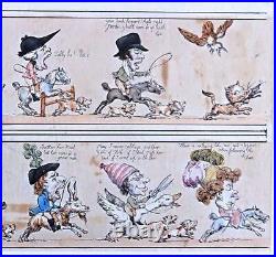 Antique'Grotesque Borders for Rooms & Halls' Very Rare Print c1800 Rowlandson