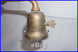 Antique HANDEL Bronze Sconce Early Double-Arm Student Wall Light Rare