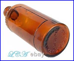 Antique HEROIN embossed QUACK MEDICINE bottle. Large, early hand blown, RARE