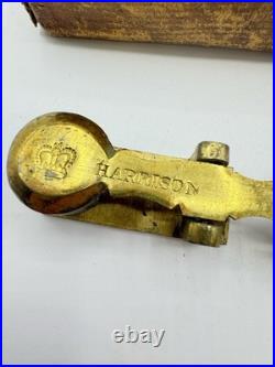 Antique Harrisons Improved Sovereign Balance With Original Branded Box Rare