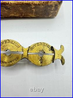 Antique Harrisons Improved Sovereign Balance With Original Branded Box Rare