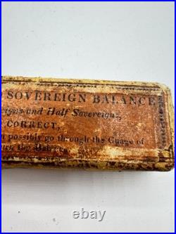 Antique Harrisons Improved Sovereign Balance With Original Branded Box Rare