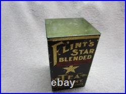 Antique J G Flint Tea Tin Early And Rare