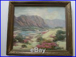 Antique Marie Kendall Painting Early California Woman Rare Desert Landscape Old