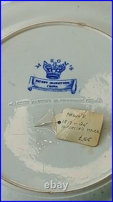 Antique Mason's Blue Pheasants Ironstone Plate 9¾ c1815-25 RARE Early Mark