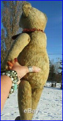 Antique Mohair Teddy Bear Rare Early Toy Primitive Big Hump Back & Chest Ideal