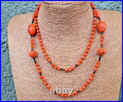 Antique NEIGER Bohemia Necklace CHINOISE, SUPER RARE EARLY CREATION 1900'S, 92cm