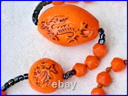 Antique NEIGER Bohemia Necklace CHINOISE, SUPER RARE EARLY CREATION 1900'S, 92cm