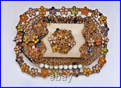 Antique NEIGER Brooch, SUPER RARE GALALITH, Czech Early 1900's 5 cm x 3.7cm