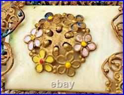 Antique NEIGER Brooch, SUPER RARE GALALITH, Czech Early 1900's 5 cm x 3.7cm